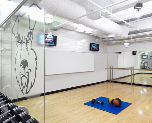 Audiovisual solutions for a college fitness center